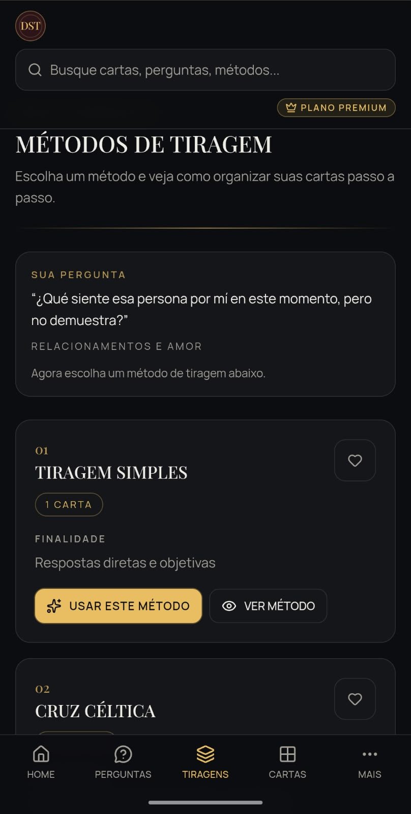 Métodos de tiragem