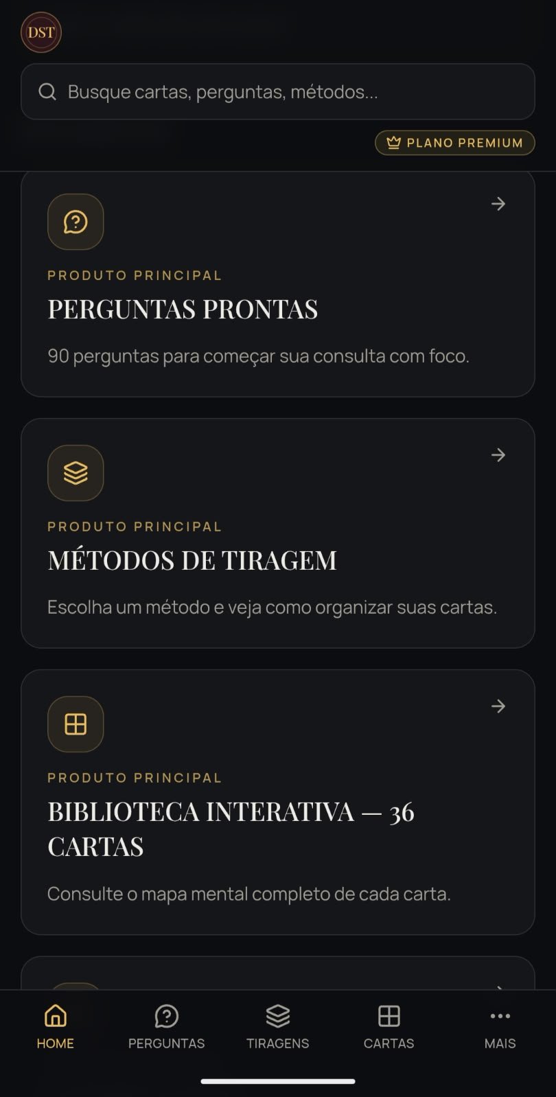 Recursos da ferramenta